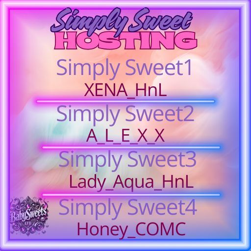 Simply Sweet hosts