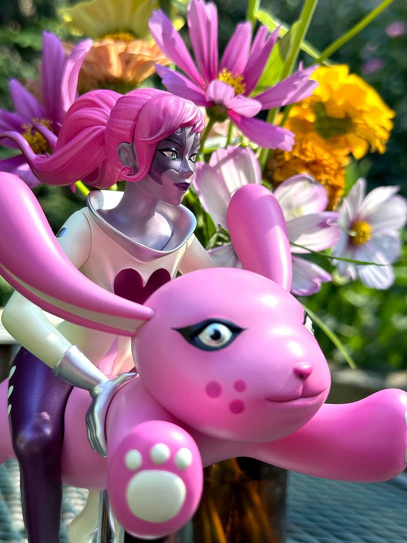 Alternate view of Tara McPherson Cosmic Pink Bunny Rider by Strangecat Toys