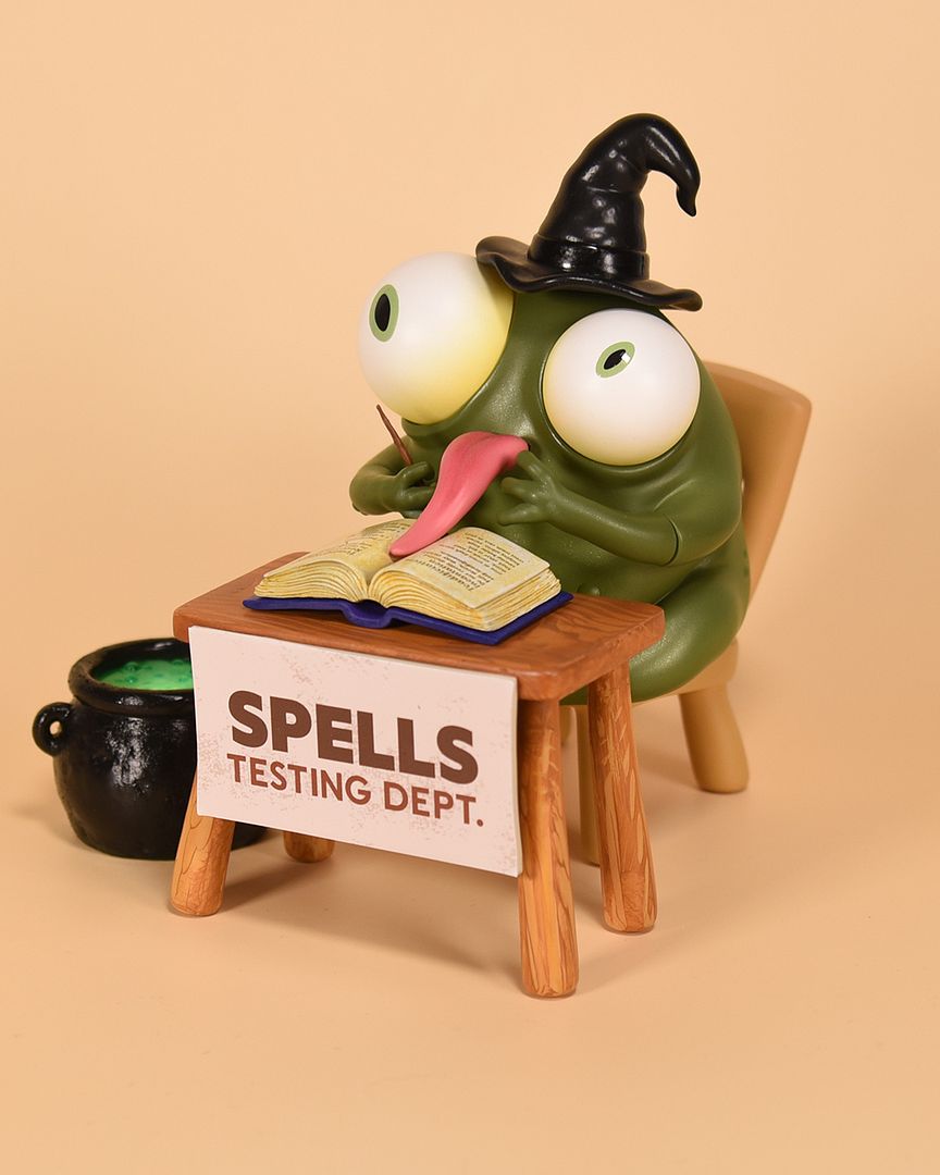 Andrew Bell SPELLS Testing Dept custom edition with witch hat spell book and cauldron