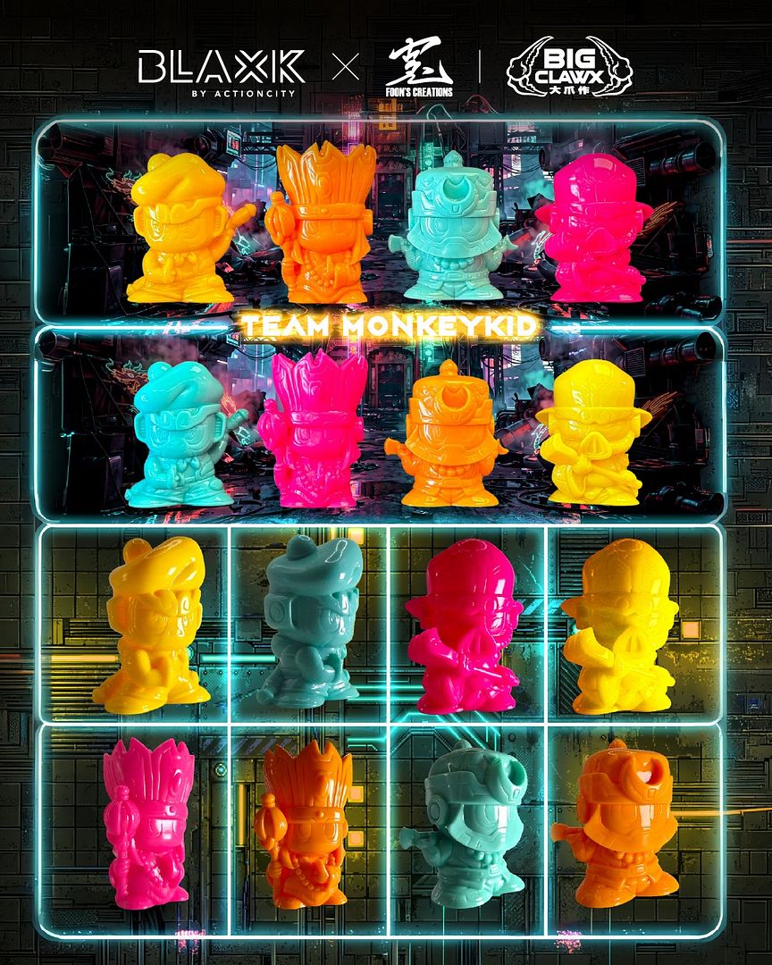 PUNK WEST Team MONKEYKID four figure set by Foon’s Creations for BLAXK