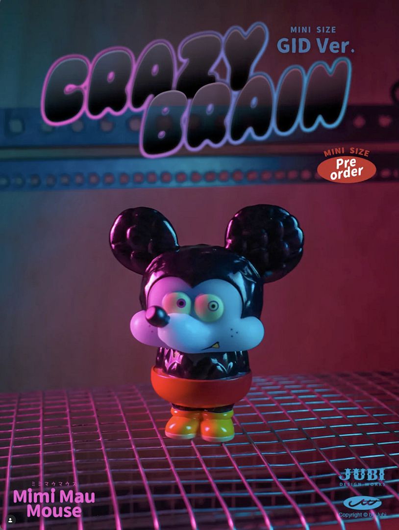 JUBI Mimi Mau Mouse Crazy Brain glow version preview from Tomenosuke