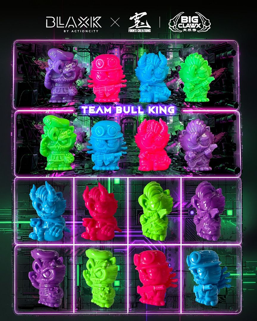 Bigclawx PUNK WEST Team Rampage Bull King four figure BLAXK exclusive set