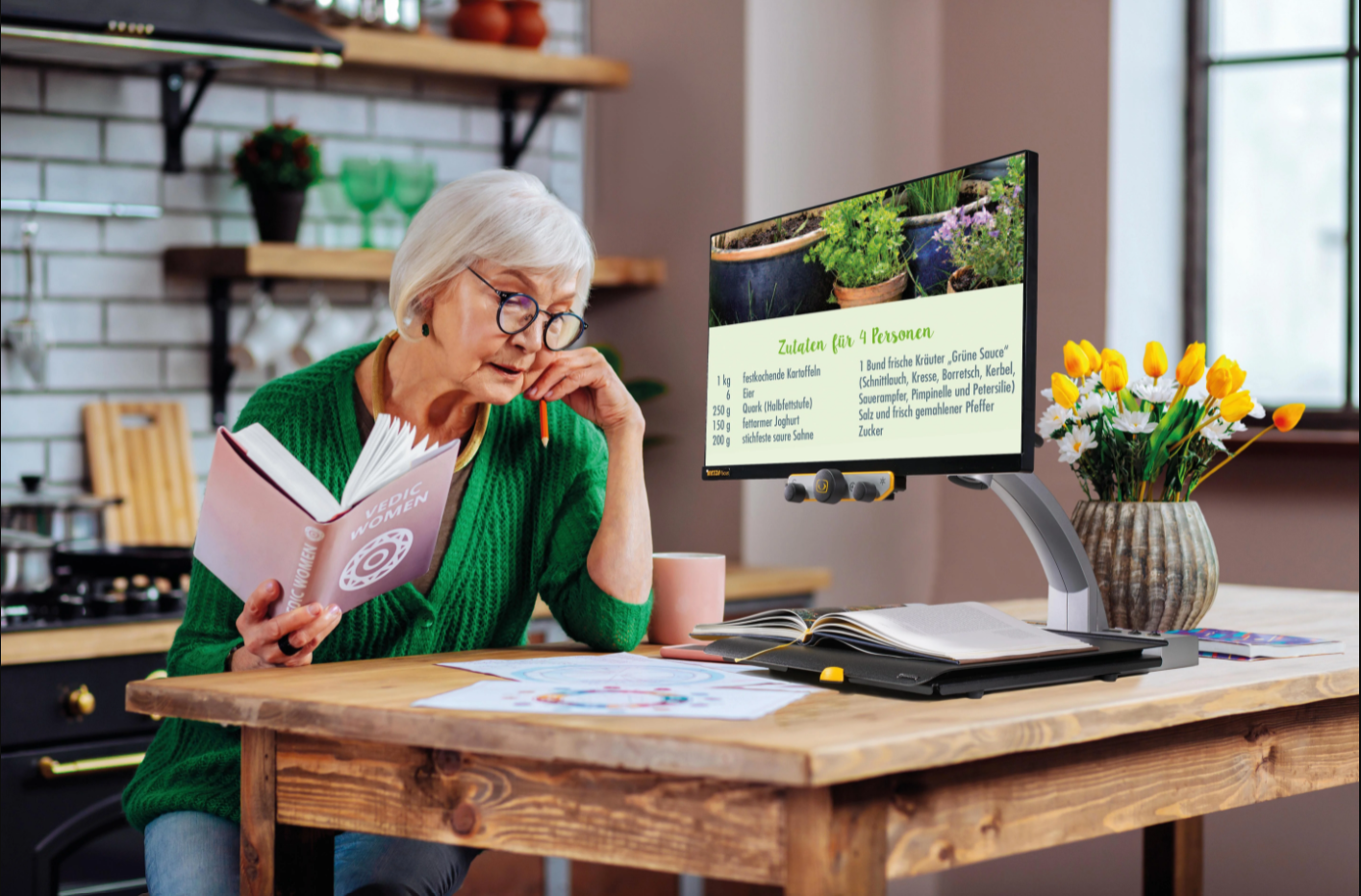 Vrouw Mezzo Focus aan te gebruiken