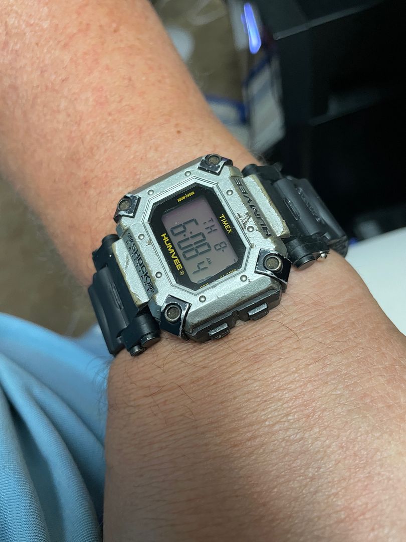 90's Timex Humvee....Life with a 75 cent watch.