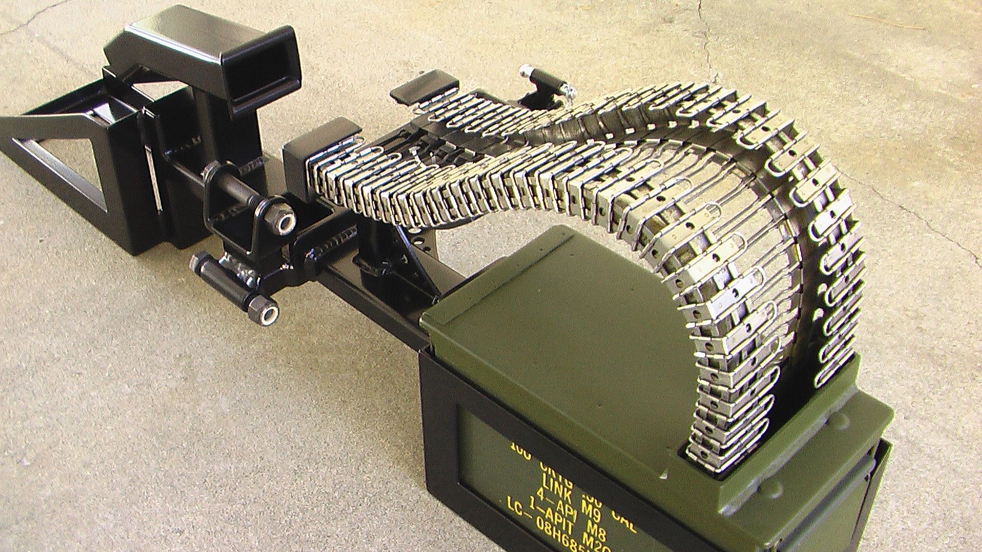 Custom M2HB M3 Tripod Adapter with Flexible Feed Chute-img-1