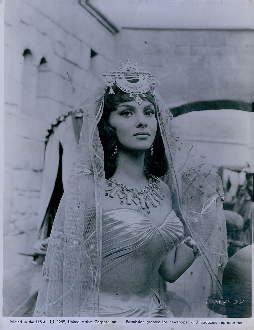 1960 Gina Lollobrigida of Solomon & Sheba Press Photo | eBay