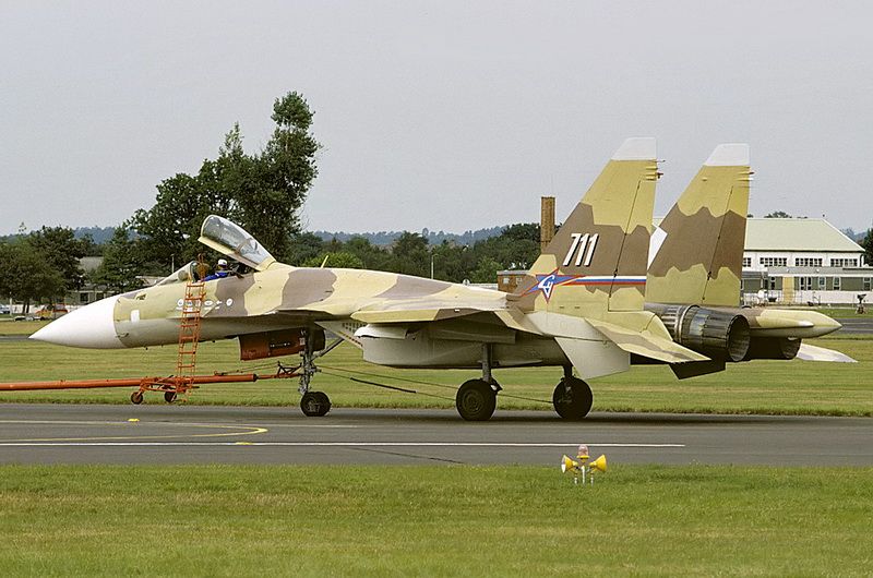 Project "Terminator" - Wind Mark conversion set Sukhoi 37 (Cy 27 Academy model based) 1/48 Sukhoi_Su-37_at_Farnborough_1996_airshowR