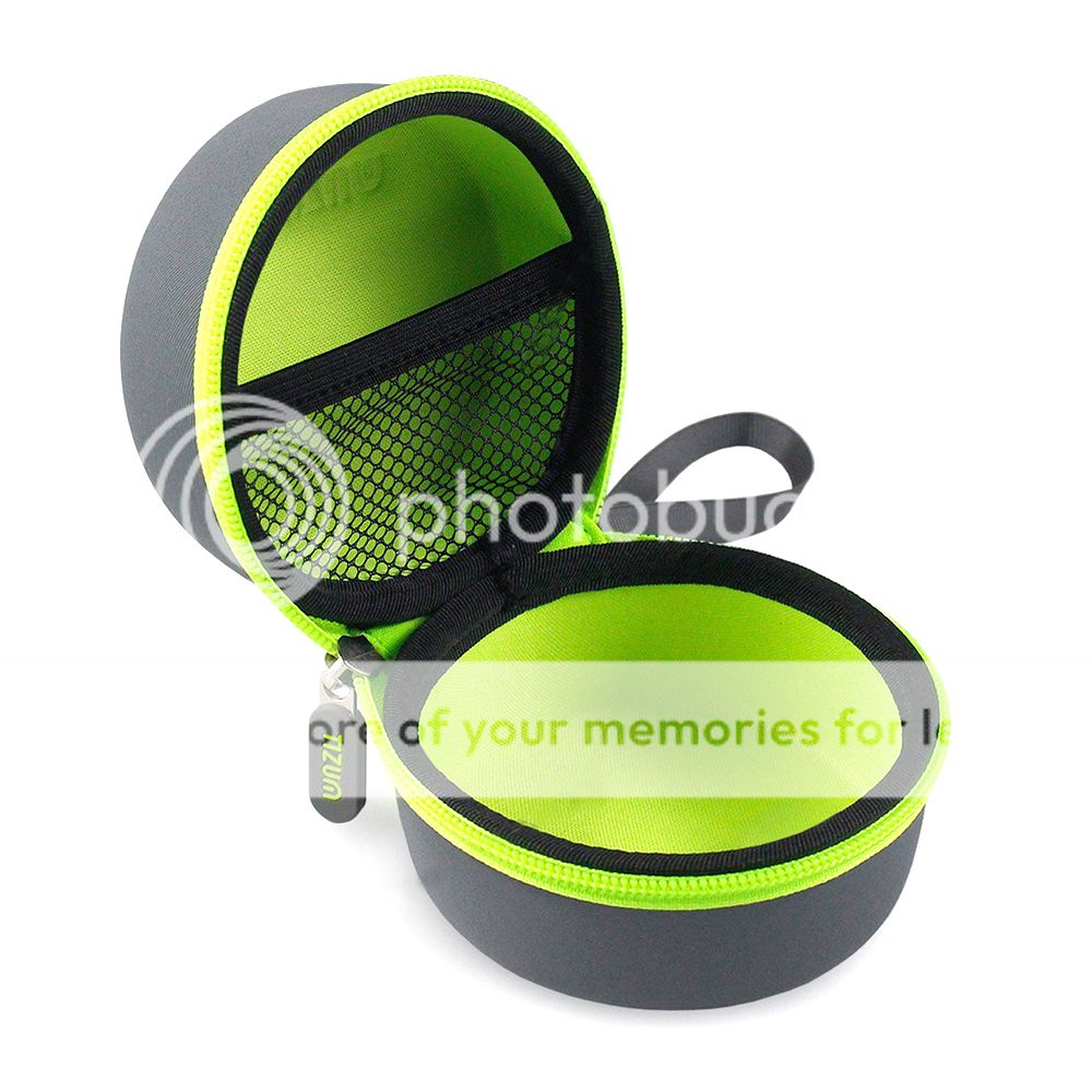 Custom Small round Speaker Case with mesh pocket inside