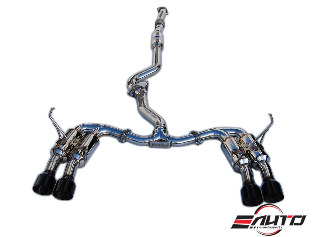 INVIDIA GEMINI R400 Quad Black Tip Catback Exhaust for WRX