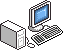 white isometric computer