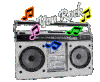 100 ANIMATED TRANSPARENT SILVER BOOMBOX