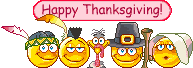 193 ANIMATED HAPPY THANKSGIVING SMILEY TINY INDIANS,PILGRIMS ECT..