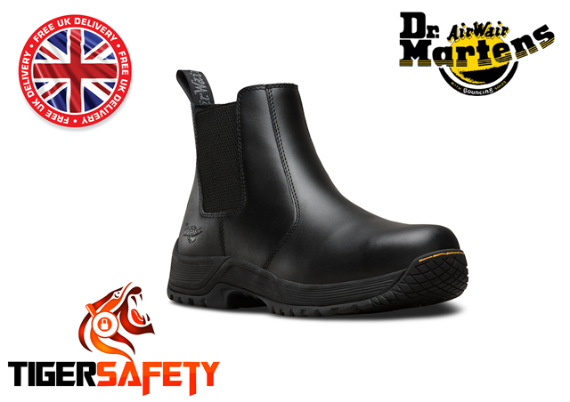 Dr Martens Doc Marten DM Docs Drakelow Black Steel Toe Cap Chelsea Dealer Safety Boots PPE_zpshfh7b9sh