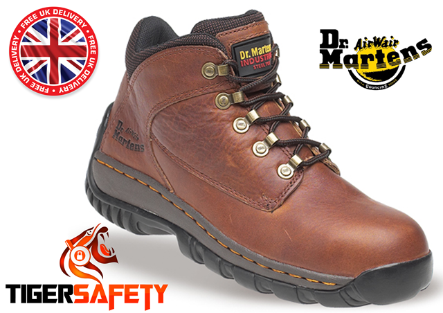 Dr Martens doc Marten DM Docs Tred 6905 Brown Chukka Style Safety Boots Steel Toe Caps PPE_zpsozximtkb