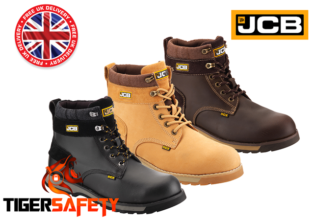 JCB 5CX Heavy Duty Steel Toe Cap Safety Boots Work Boots PPE_zpsw97jqbes