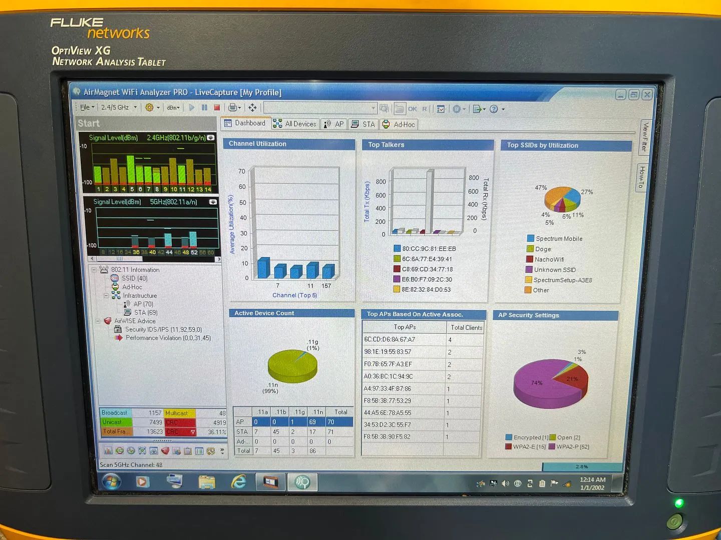 Fluke OptiView OPVXG-10G network analyzer