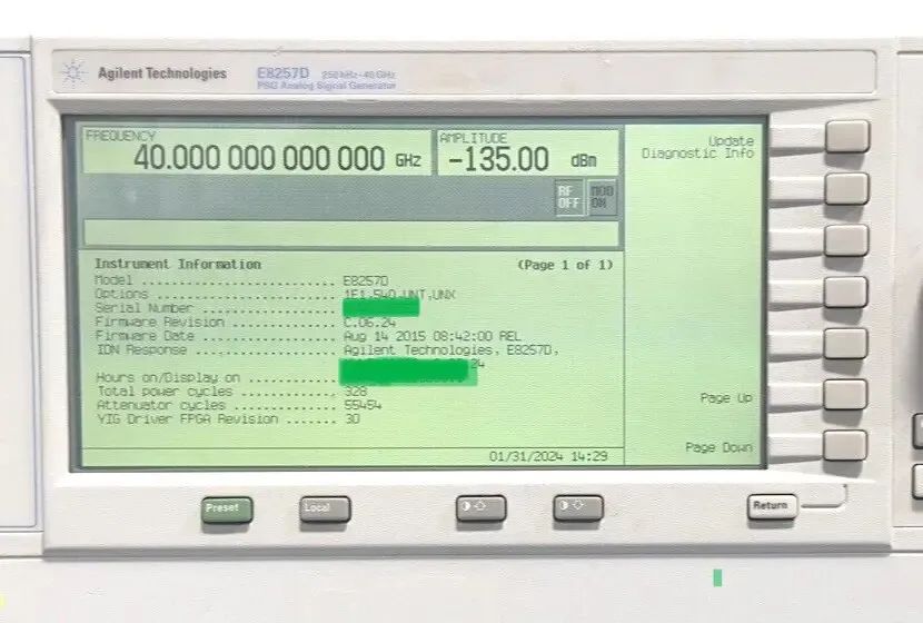Keysight E8257D analog signal generator