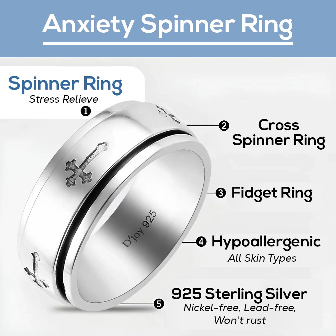 Boho Handmade 925 Sterling Silver Moon Star Spinner Band Ring Gift For Women - Picture 23 of 65