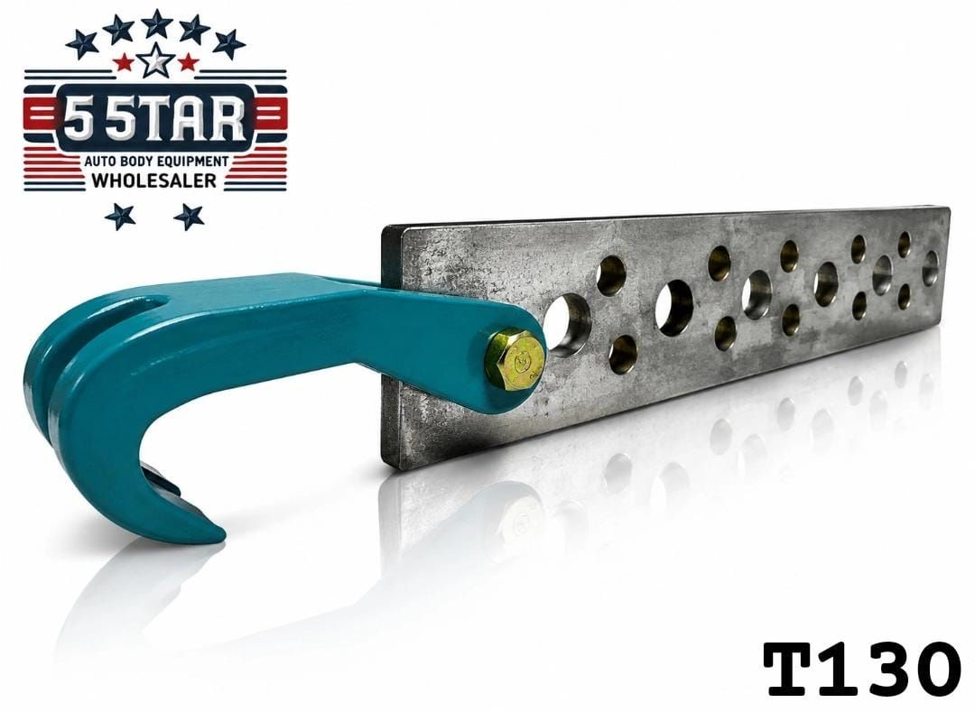 Metal plate with teal hook arm assembly