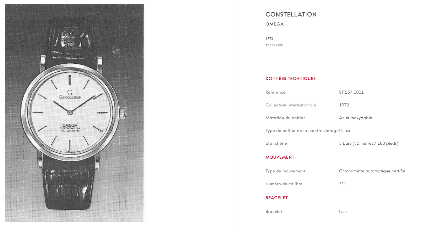 Omega Constellation chronometre automatique 157.0001 - cadran tapisserie bleu 19af2037-c66a-42e9-a1aa-69506343b4dd