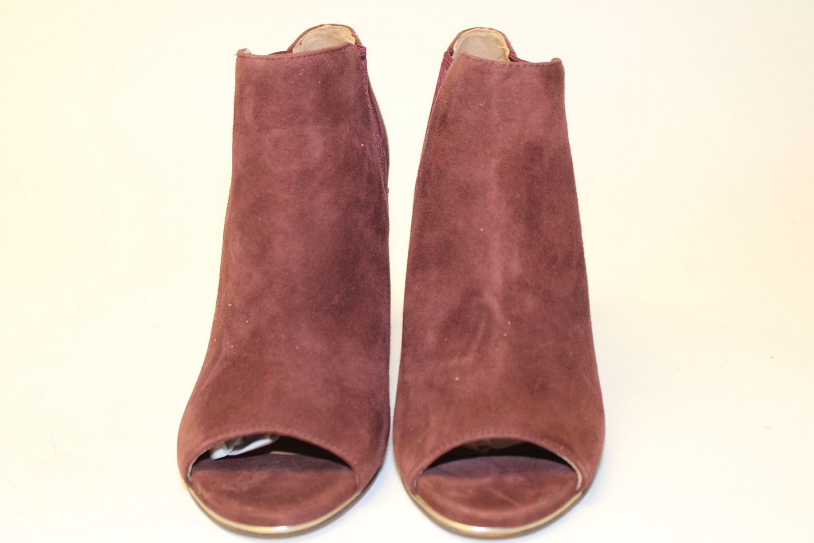 Coach Adrianna NEW Womens 5.5 B 35.5 Suede Peep Toe Heeled Chelsea