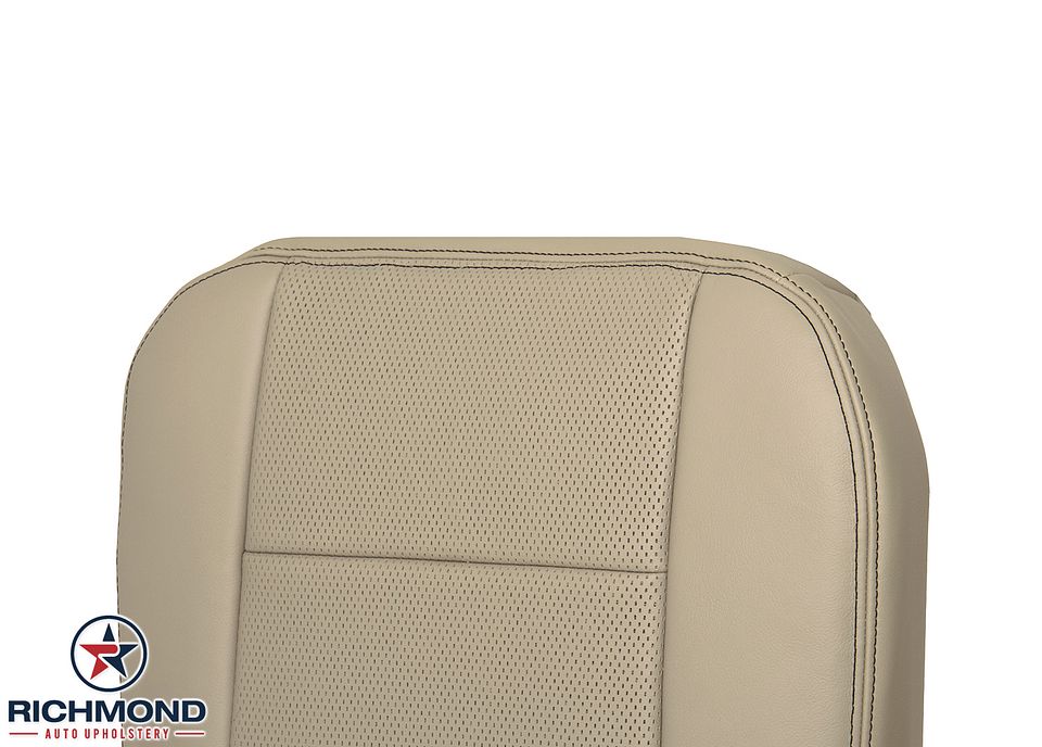 2008-2009-Ford-Taurus-Driver-Side-Bottom-Leather-Seat-Cover-Camel-Tan-Perf-7