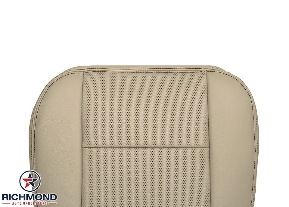 2008-2009-Ford-Taurus-Driver-Side-Bottom-Leather-Seat-Cover-Camel-Tan-Perf-6