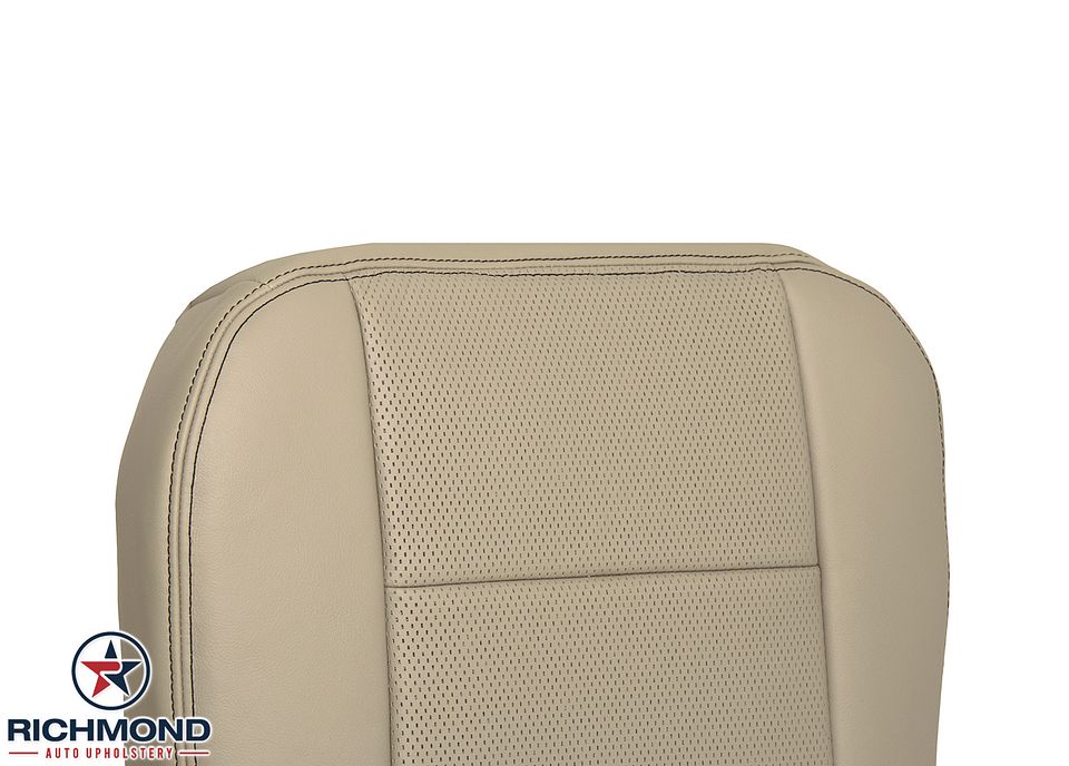 2008-2009-Ford-Taurus-Driver-Side-Bottom-Leather-Seat-Cover-Camel-Tan-Perf-5