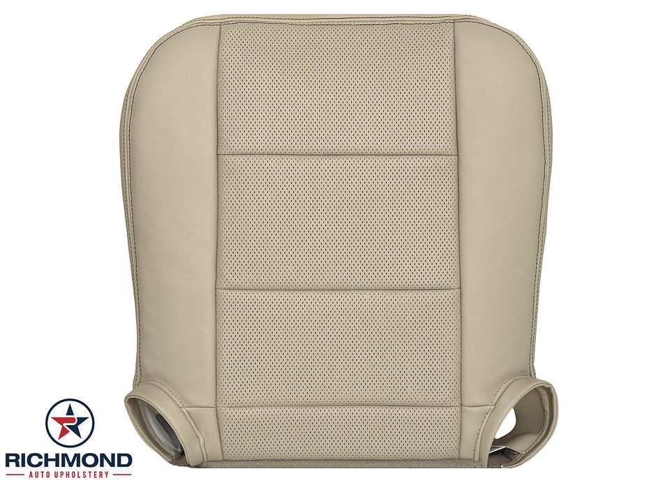 2008-2009-Ford-Taurus-Driver-Side-Bottom-Leather-Seat-Cover-Camel-Tan-Perf-1
