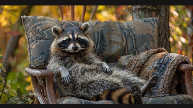raccoon-sitting-chair-woods_1161378-3120-737808631