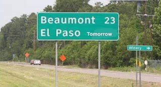 Texas road sign