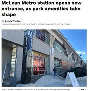 042-McLean Metro station opens new entrance, as park amenities take shape