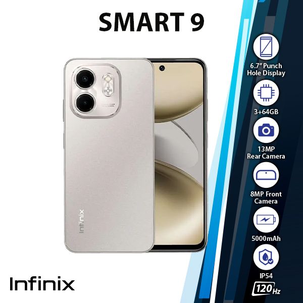 スマートフォン本体 Infinix Smart 9 128GB 4GB RAM Infinix Smart 9, 128GB, 4GB RAM, 4G LTE, Dual SIM - Mint