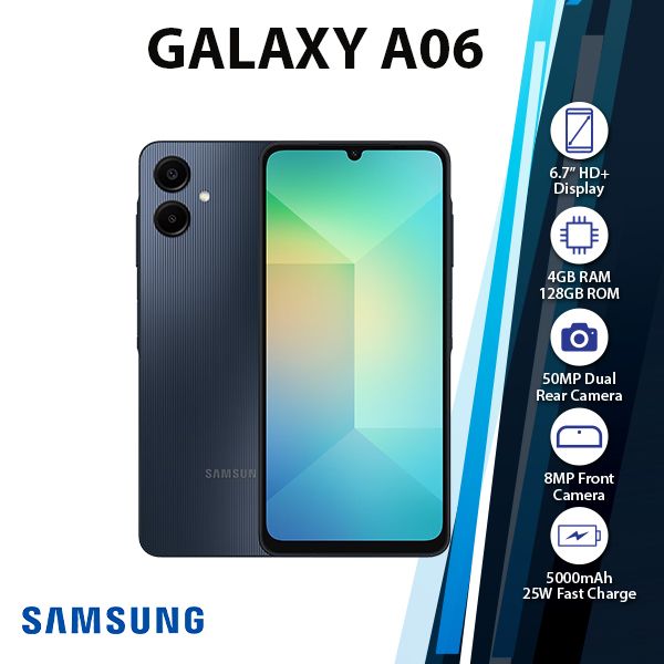 Samsung Galaxy A06 BLACK 本体 128GB Samsung Galaxy A06 Android Cell Phone (Black/4GB+128GB/Dual SIM