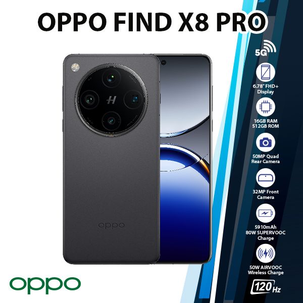 OPPO Find X8 Pro 5G GLOBAL Ver. Android Cell Phone (Black