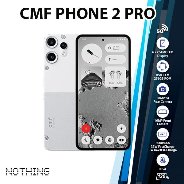 Nothing CMF Phone 2 Pro 5G Android Mobile Phone (WHITE/8GB+