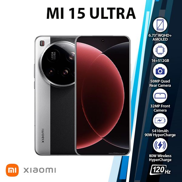 Xiaomi 15 Ultra 5G Android Cell Phone (Silver/16GB+512GB/Dual SIM