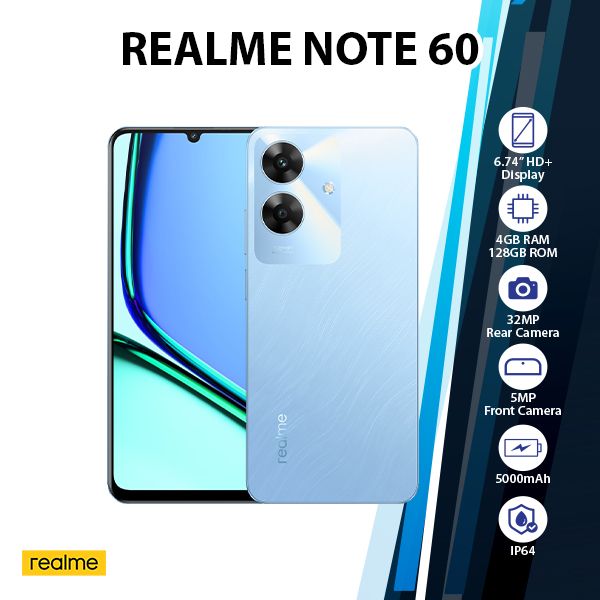 Realme Note 60 Unlocked Smartphone, 6GB RAM + 128GB Storage