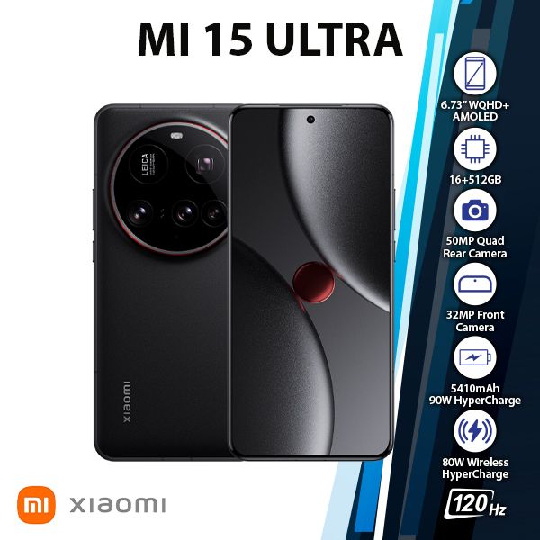 Xiaomi 15 Ultra 5G Android Mobile Phone (Black/16GB+512GB/Dual SIM