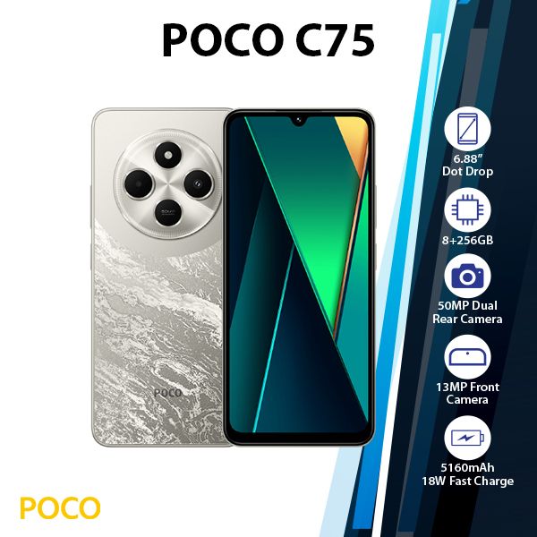 新品　POCO C75 8GB RAM 256GB ゴールド　GOLD Mobile Xiaomi Poco C75, 8GB RAM, 256GB, Gold, Dual SIM