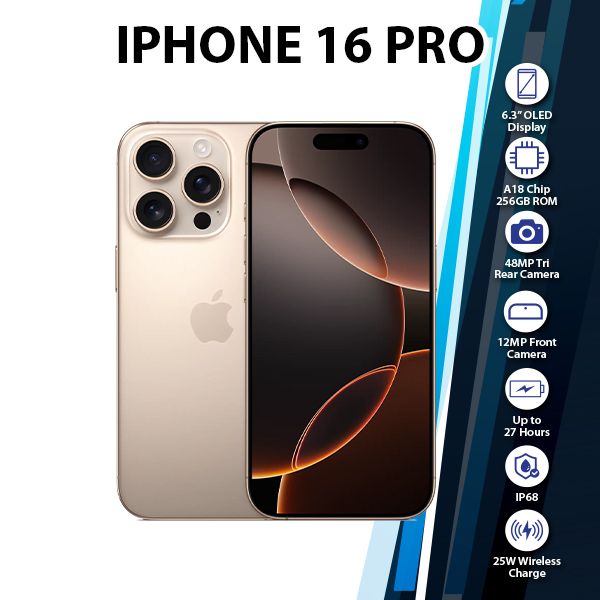 スマートフォン本体 iPhone 16 Pro 256GB Desert Titanium iPhone 16 Pro 256GB Desert Titanium | Cellcom