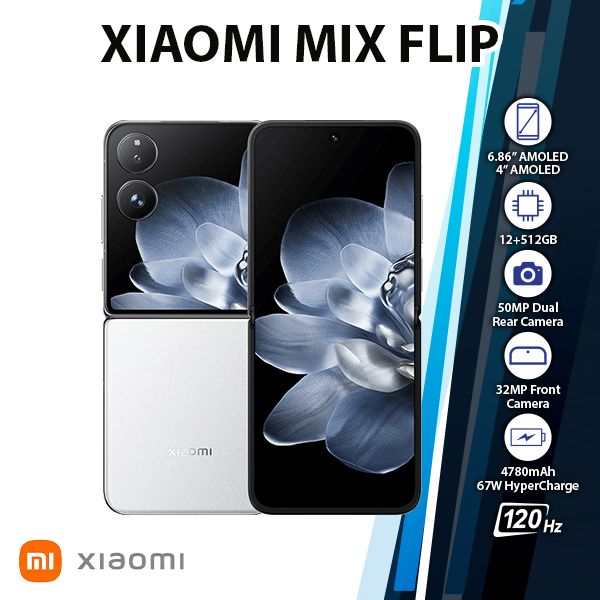 Xiaomi Mix Flip 5G Android Cell Phone (White/12GB+512GB/Dual SIM
