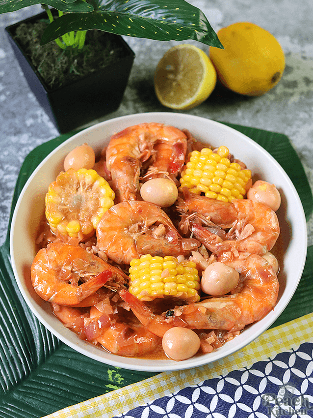 Garlic Butter Shrimp with Corn