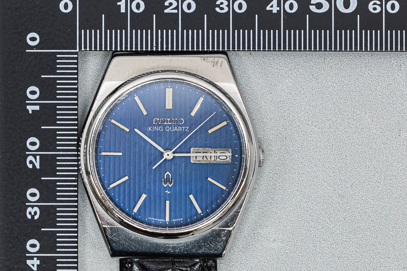 セイコー KINGQUARTZ 1978年 5856-8045 Exc+5** Vintage 1978 SEIKO KING Quartz 5856-8070 Blue Dial Day