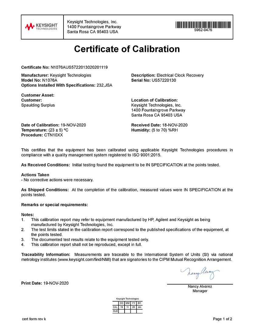 N1076A_US5722013020201119_Certificate_of_Calibration_page_001