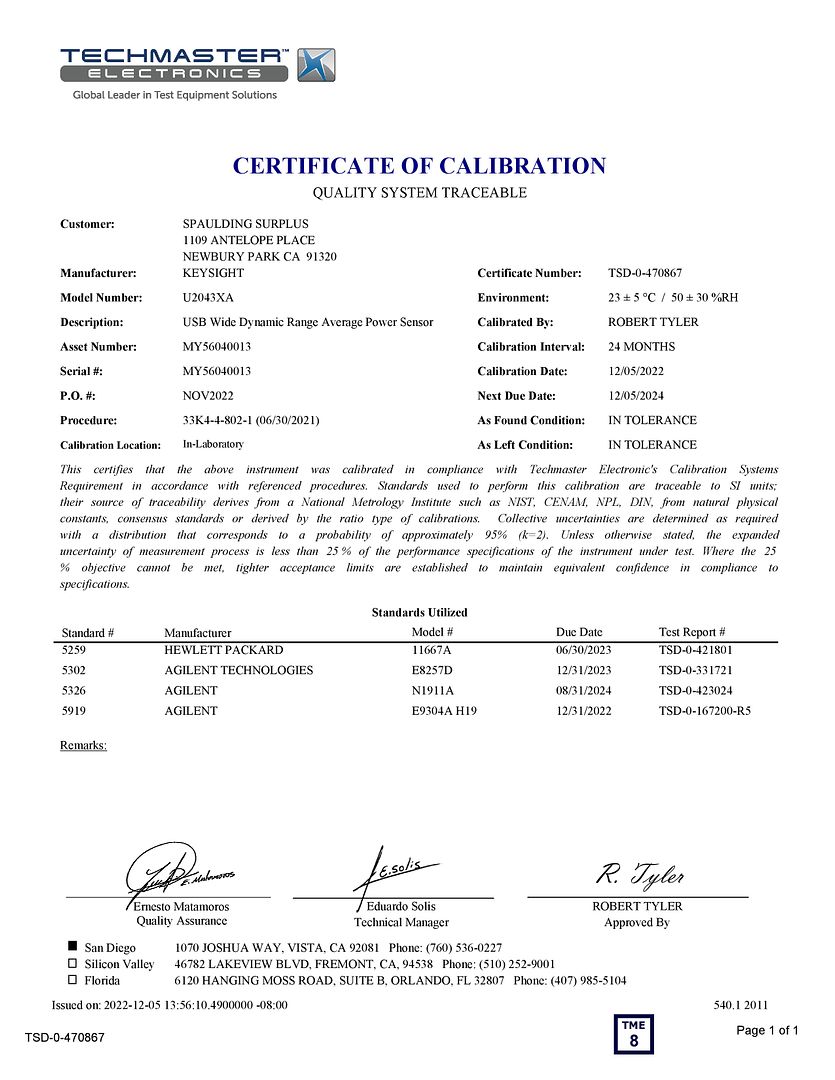 U2043XA Cal Certificate-page-001