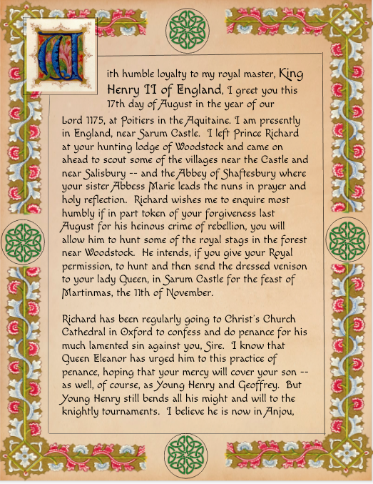 2020_Second_Illuminated_MS_letter_Sir_William_to_Henry_II_page_1