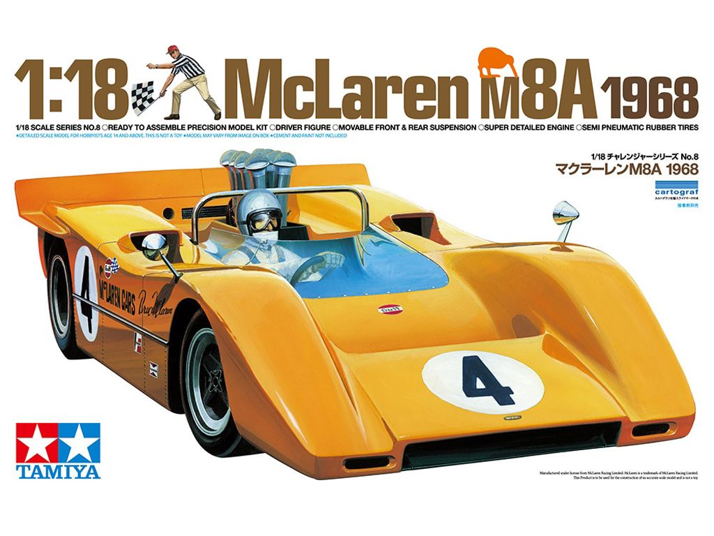Tamiya 1/18 scale model kits - McLaren M8A - 1810