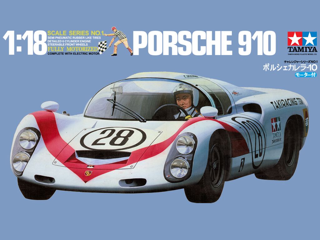 Tamiya 1/18 scale model kits - Porsche 910 - 1801