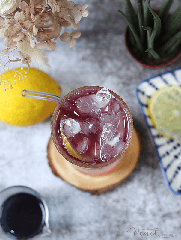 Butterfly Pea Cherry Lemonade